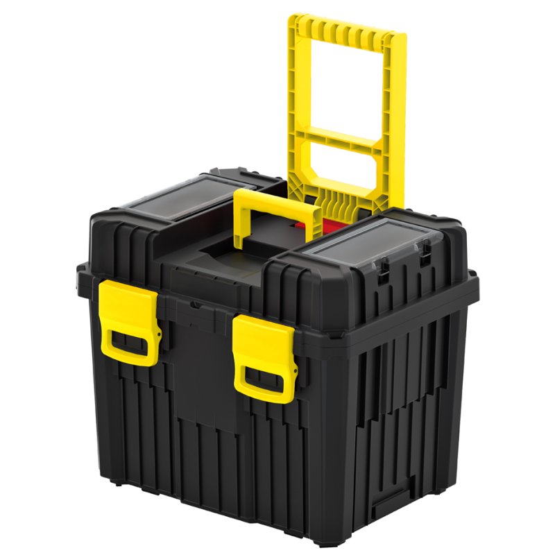allit gereedschapskoffer McPlus Mobile, trolley, zwart/geel, 450×360×635 mm